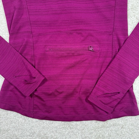 Athleta Top Women's XS Pacifica‎ Wrap Long Sleeve 1/2 Zip Crew Neck Purple Run - Picture 3 of 7